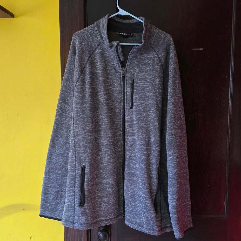 Swiss Tech Full Zip Fleece Jacket Size 3XL Grey
